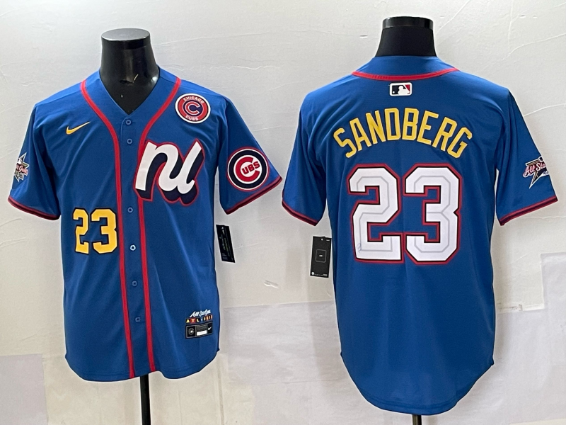 Men Chicago Cubs 23 Sandberg blue Nike MLB All Star 2025 Jersey 04
